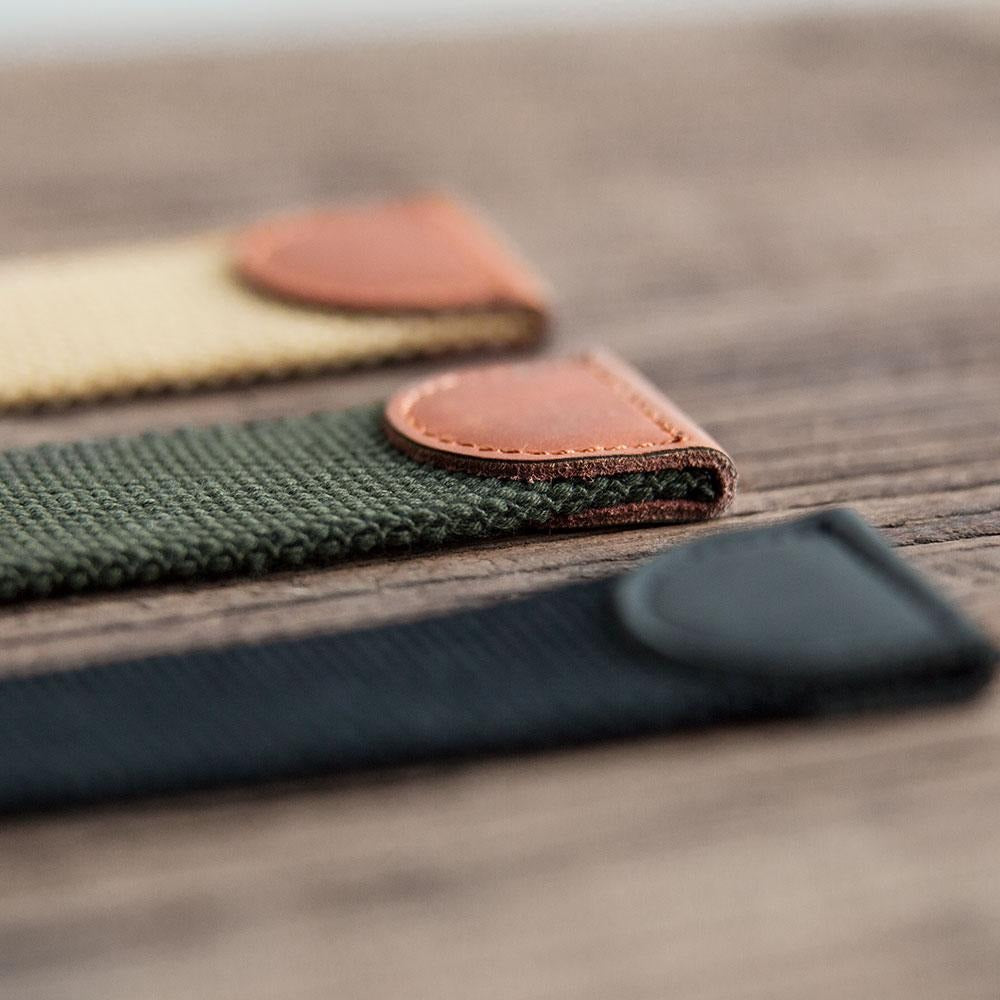 MADEN Retro Nylon Canvas Doppelring Gürtel