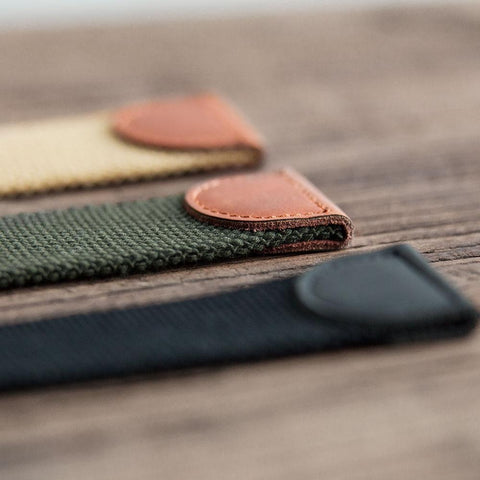 마덴 레트로 나일론 캔버스 벨트 – 더블 링 버클 짠 허리 벨트 아메카지 스타일