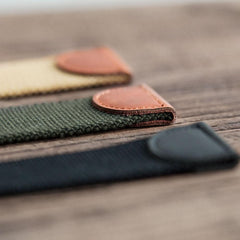 MADEN Retro Nylon Canvas Doppelring Gürtel