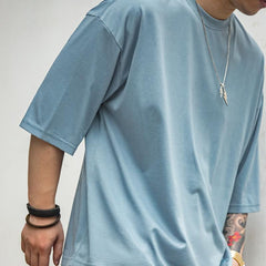 MADEN Ice-Silk kühlendes, schnelltrocknendes Rundhals-T-Shirt