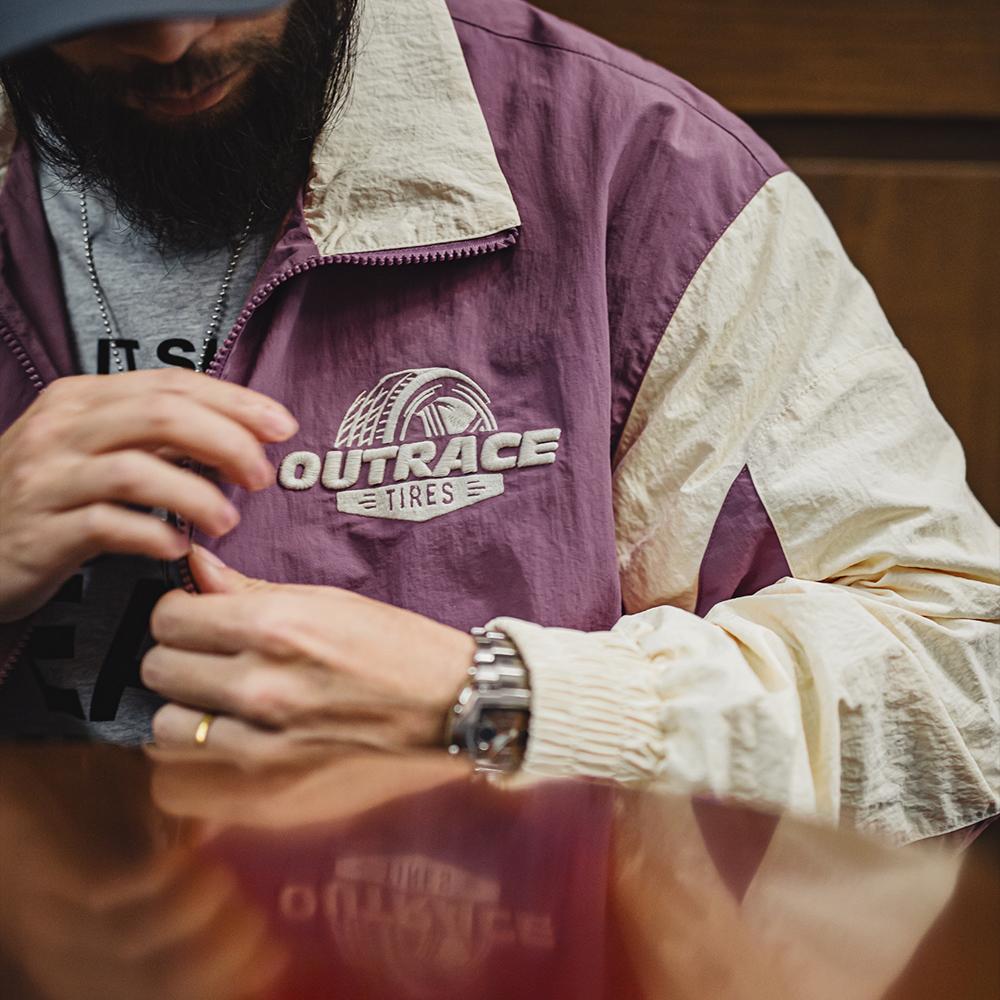 MADEN Retro Patchwork Color-Block Racing Jacket Nylon Embroidered Durable Motorcycle Casual Jacket Men Spring