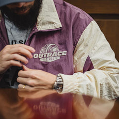 MADEN Retro Patchwork Color-Block Racing Jacket Nylon Embroidered Durable Motorcycle Casual Jacket Men Spring