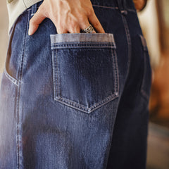 Jeans de mezclilla lavados Slub MADEN