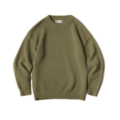 MADEN Retro Ananas Intarsien Strickpullover