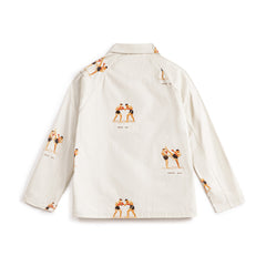 MADEN Fighter Prints Casual Blazer-Hemd