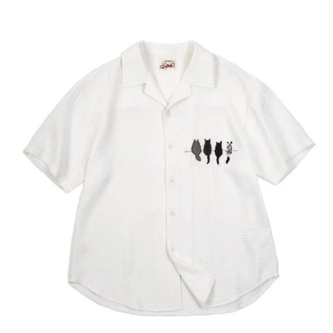 Camisa de manga corta para mujer Maden - Bordado vintage informal