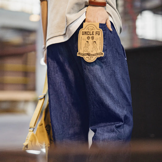 MADEN Hell gewaschene Denim-Jeans