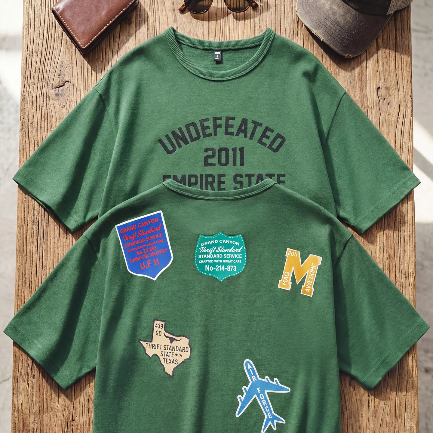 MADEN Green Print Crewneck T-Shirt