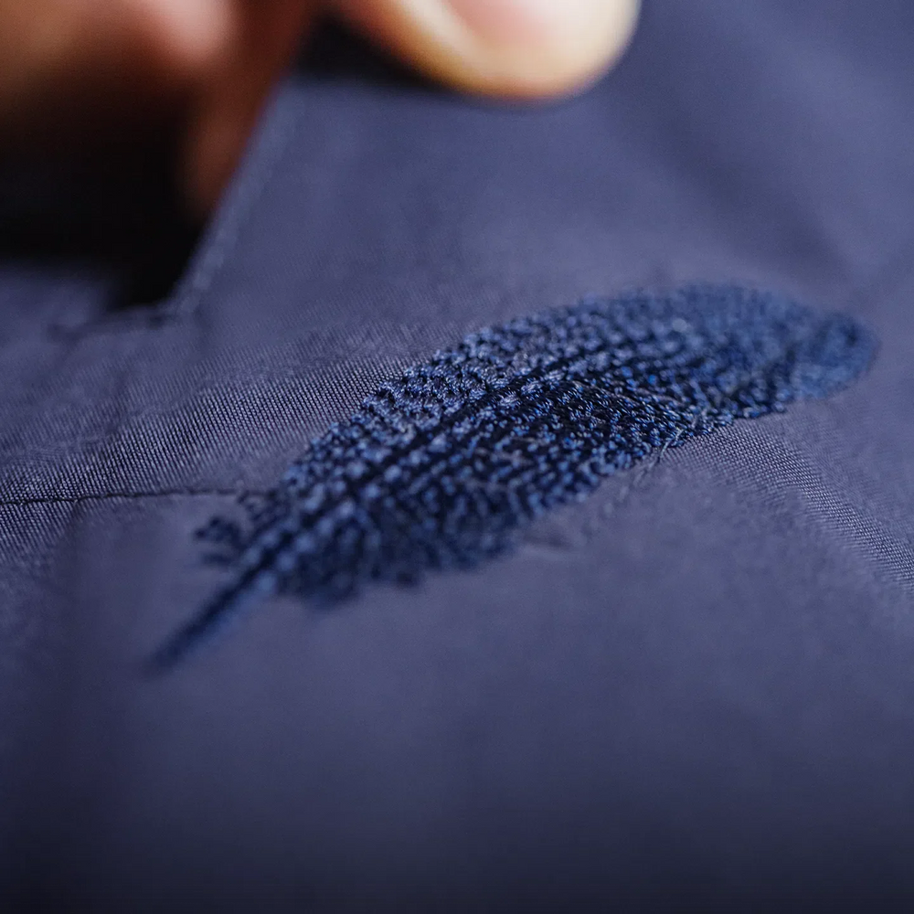 MADEN Vintage Feather V-Neck Polo