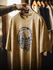 MADEN Yellow Batik Print T-Shirt