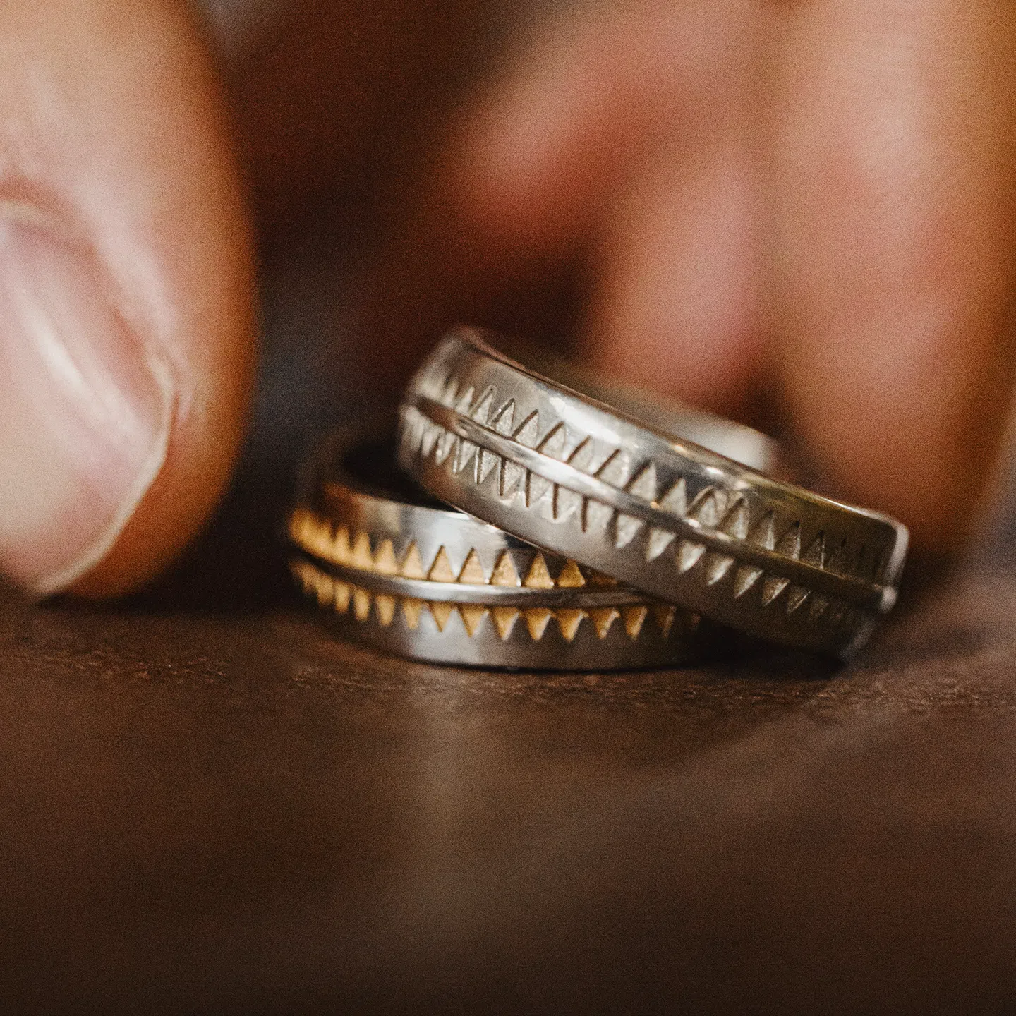 MADEN Navajo Messing Offener Ring