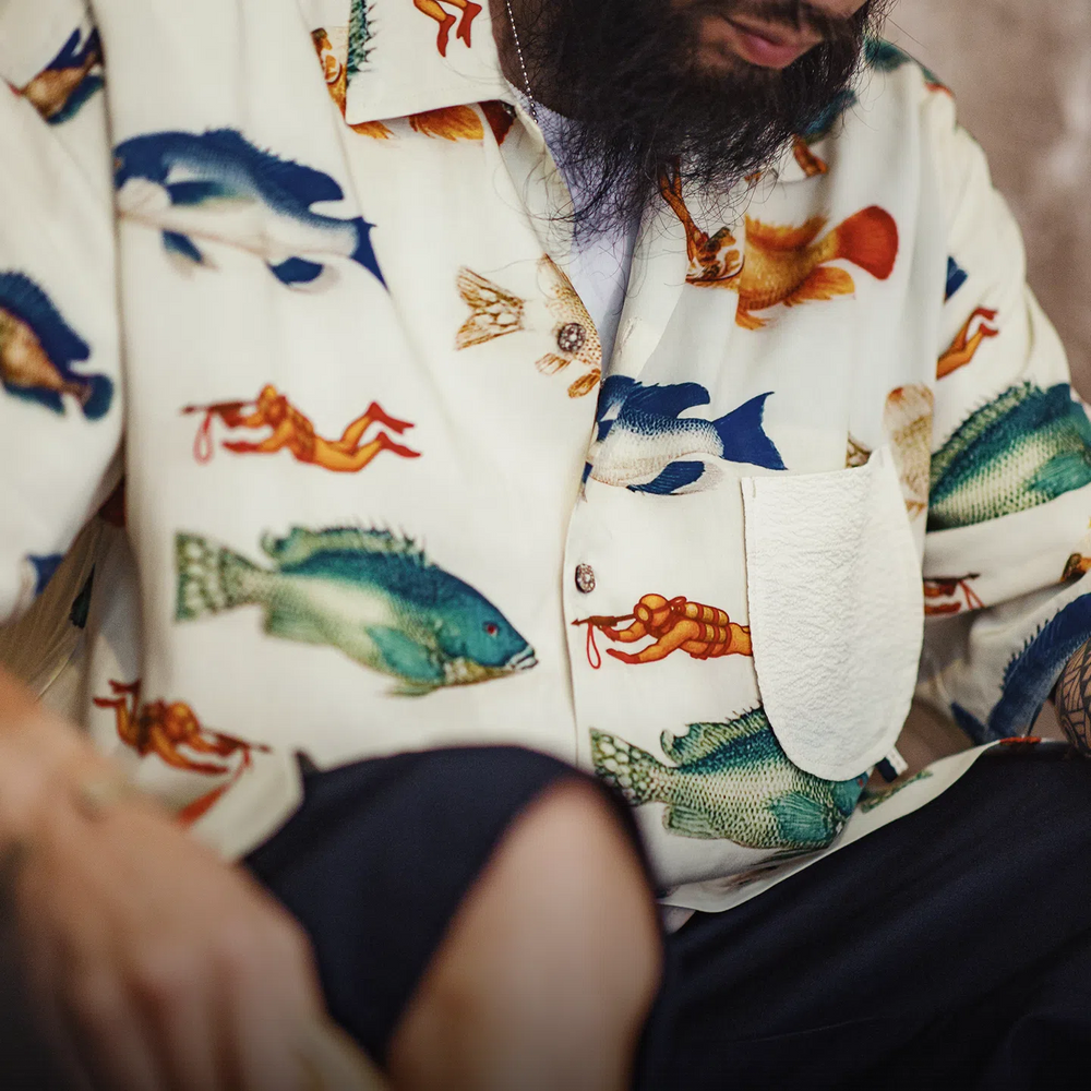 MADEN Vintage Cuban Collar Shirt