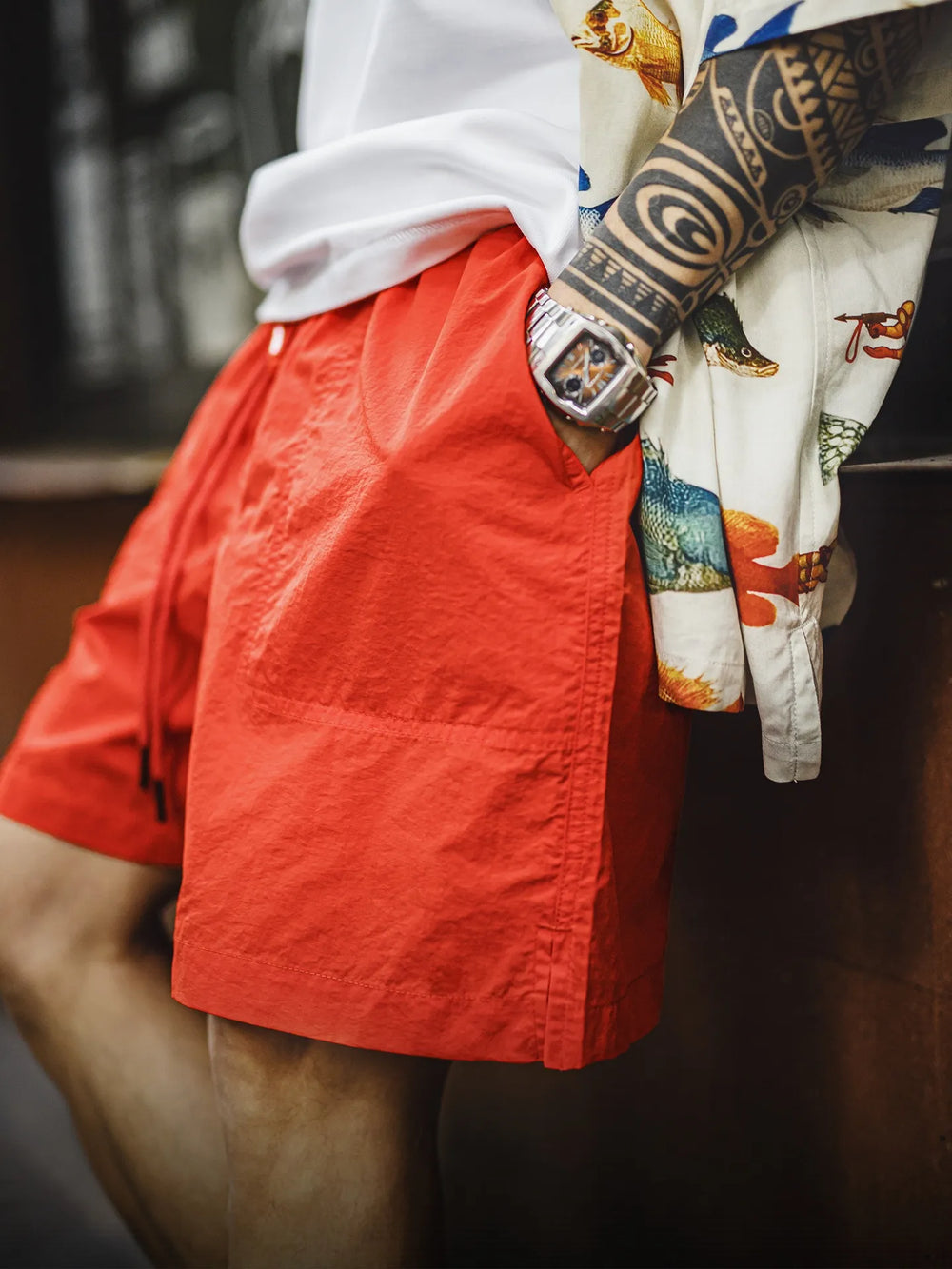 MADEN Orange Beach Vacation Shorts