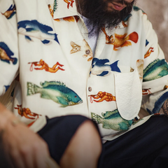MADEN Vintage Cuban Collar Shirt