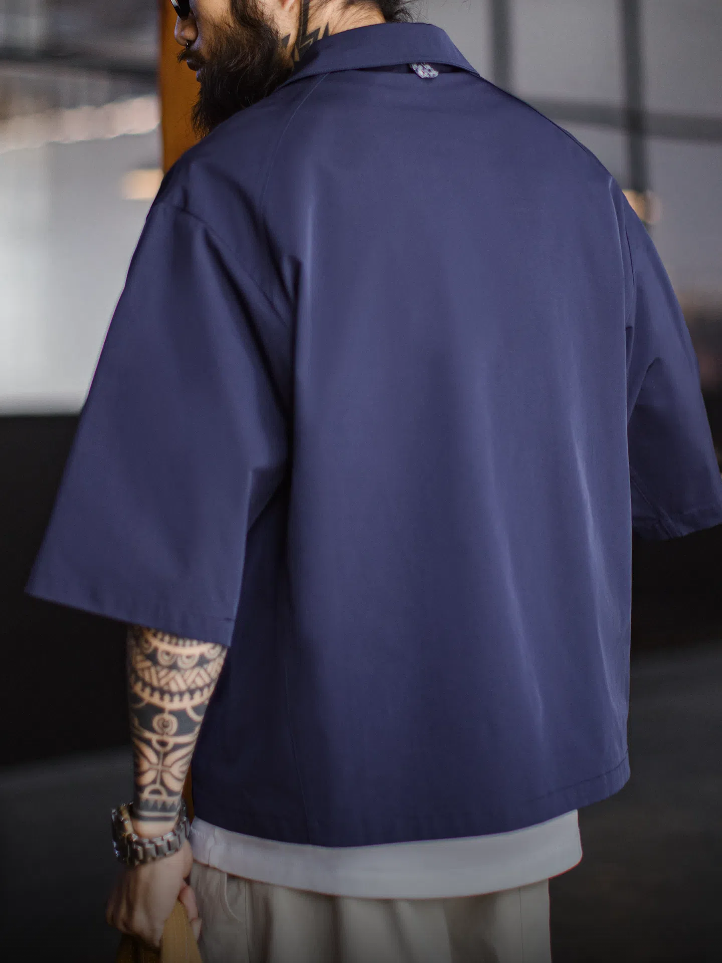 MADEN Vintage Feather V-Neck Polo