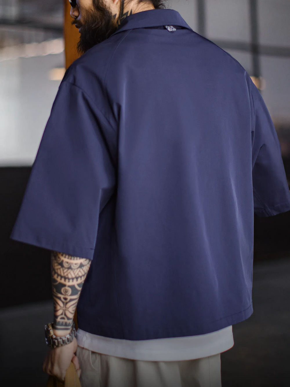 MADEN Vintage Feather V-Neck Polo