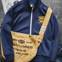 MADEN Herren Bestickte Air-Layer Sportjacke