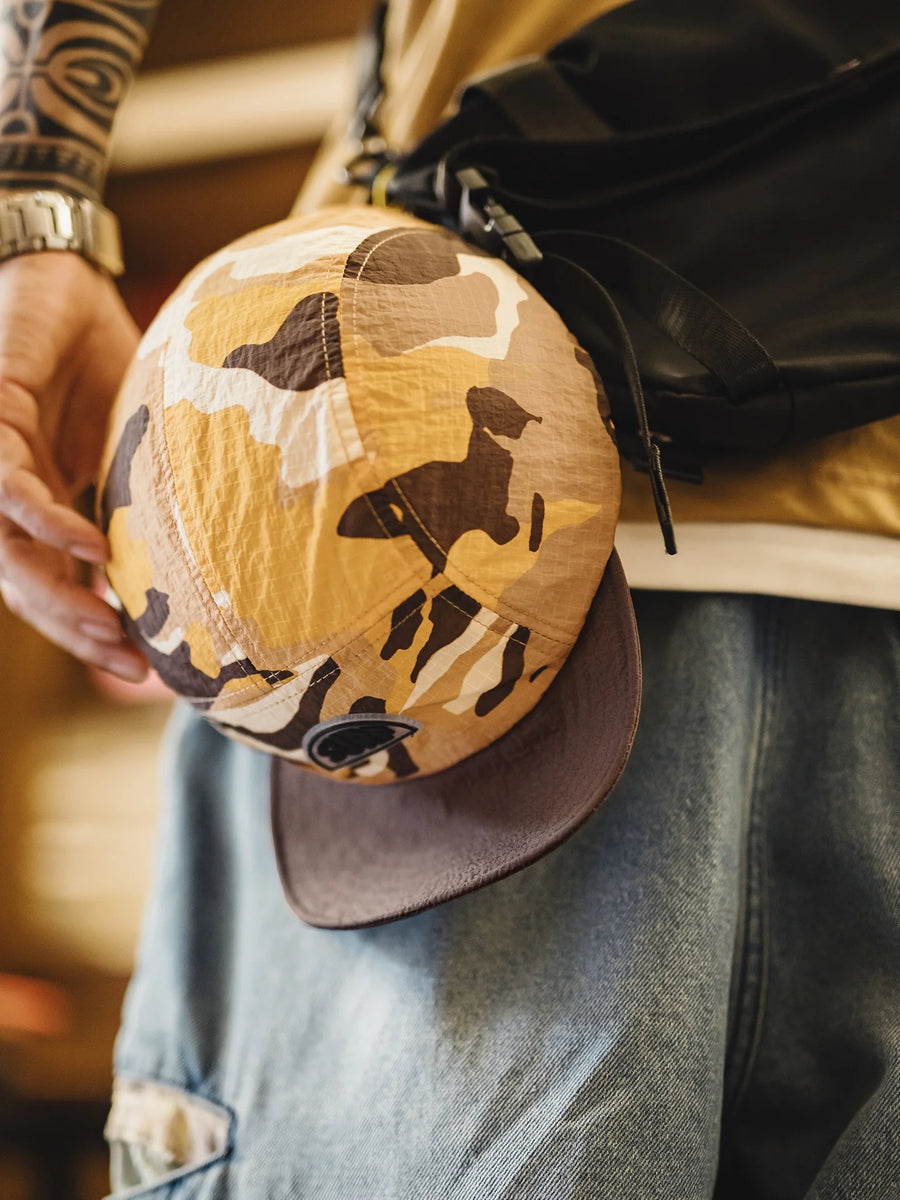 MADEN Men's Wave Print Five-Panel Curved Brim Cap