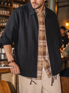MADEN Men's Linen-Look Old Money Relaxed Coach Jacket thumbnail