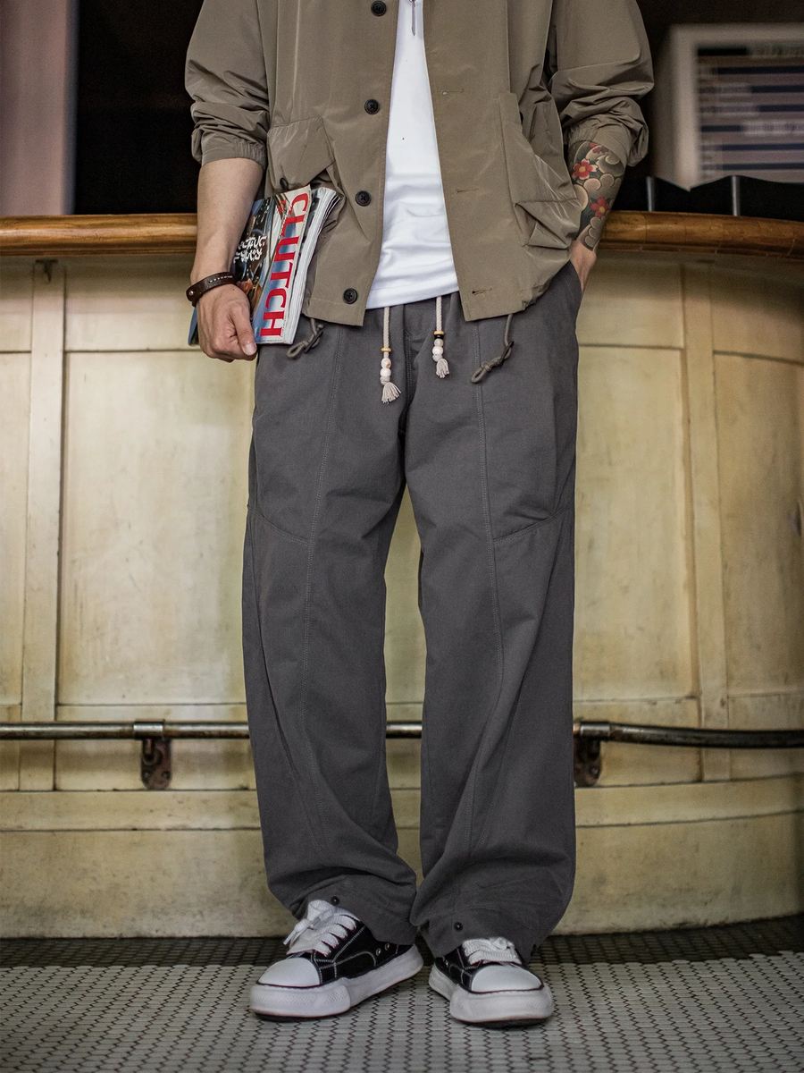MADEN Men's Heavy-Duty Cotton Multi-Pocket Cargo Pants