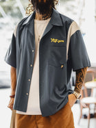 MADEN Vintage Cotton Bowling Short Sleeve Shirt thumbnail