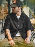 MADEN Men's Cuban Collar Linen Camp Shirt selected product image