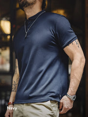 MADEN Men's Quick-Dry Moisture-Wicking Short-Sleeve Henley Shirt