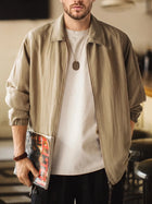 MADEN Men's Linen-Look Old Money Relaxed Coach Jacket thumbnail