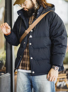 Doudoune matelassée Maden 90 en duvet de canard blanc, épaisse et chaude, à capuche, pour homme. Tissu haute densité. Vêtements d'extérieur chauds pour l'hiver.  thumbnail