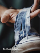MADEN Men's Vintage Indigo-Dyed Denim Canvas Sneakers thumbnail