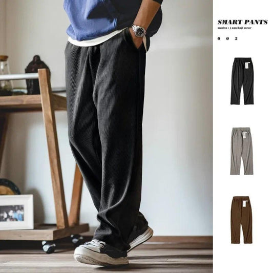 MADEN Herren Schwergewicht Baumwoll Chenille Relaxhose