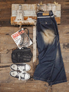 MADEN Men's Distressed Wash Lyocell Denim Straight-Leg Jeans thumbnail
