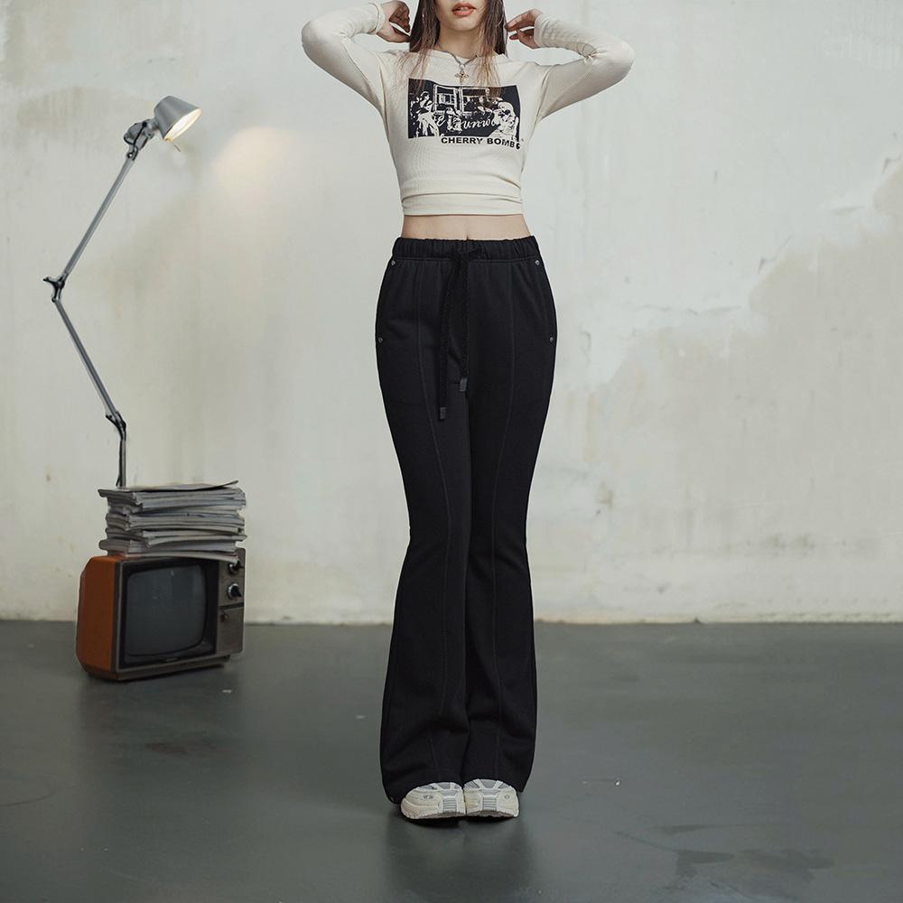 MADEN Damen Schlaghose, lässige Slim-Fit-Hose für Kurven, Stretch-Yogahose, bequeme, locker fallende Hose für optimalen Tragekomfort im Alltag 