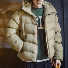 MADEN Herren Steppjacke aus schwerem Material mit Kapuze