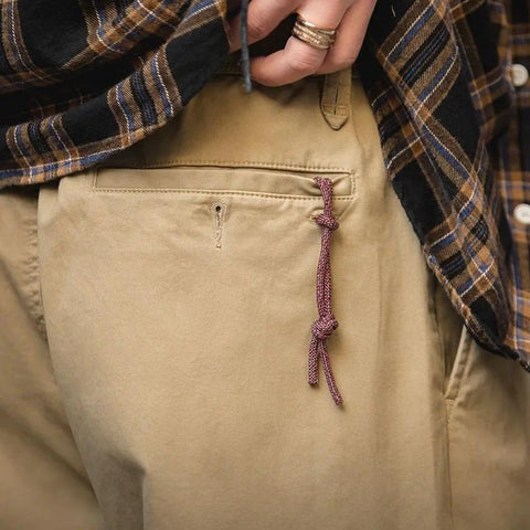 Pantalon cargo ample pour homme MADEN – Pantalon à cordon de serrage ajustable 