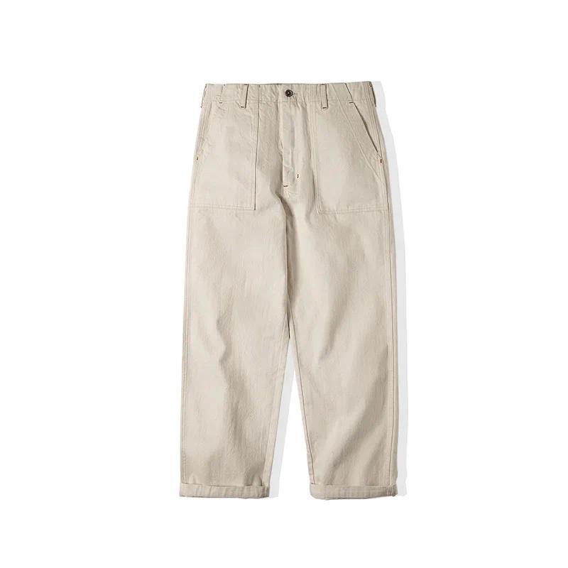 Jeans de mezclilla blanca selvedge de fibra de semilla de algodón para hombre MADEN