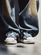 MADEN Men's Vintage Indigo-Dyed Denim Canvas Sneakers thumbnail