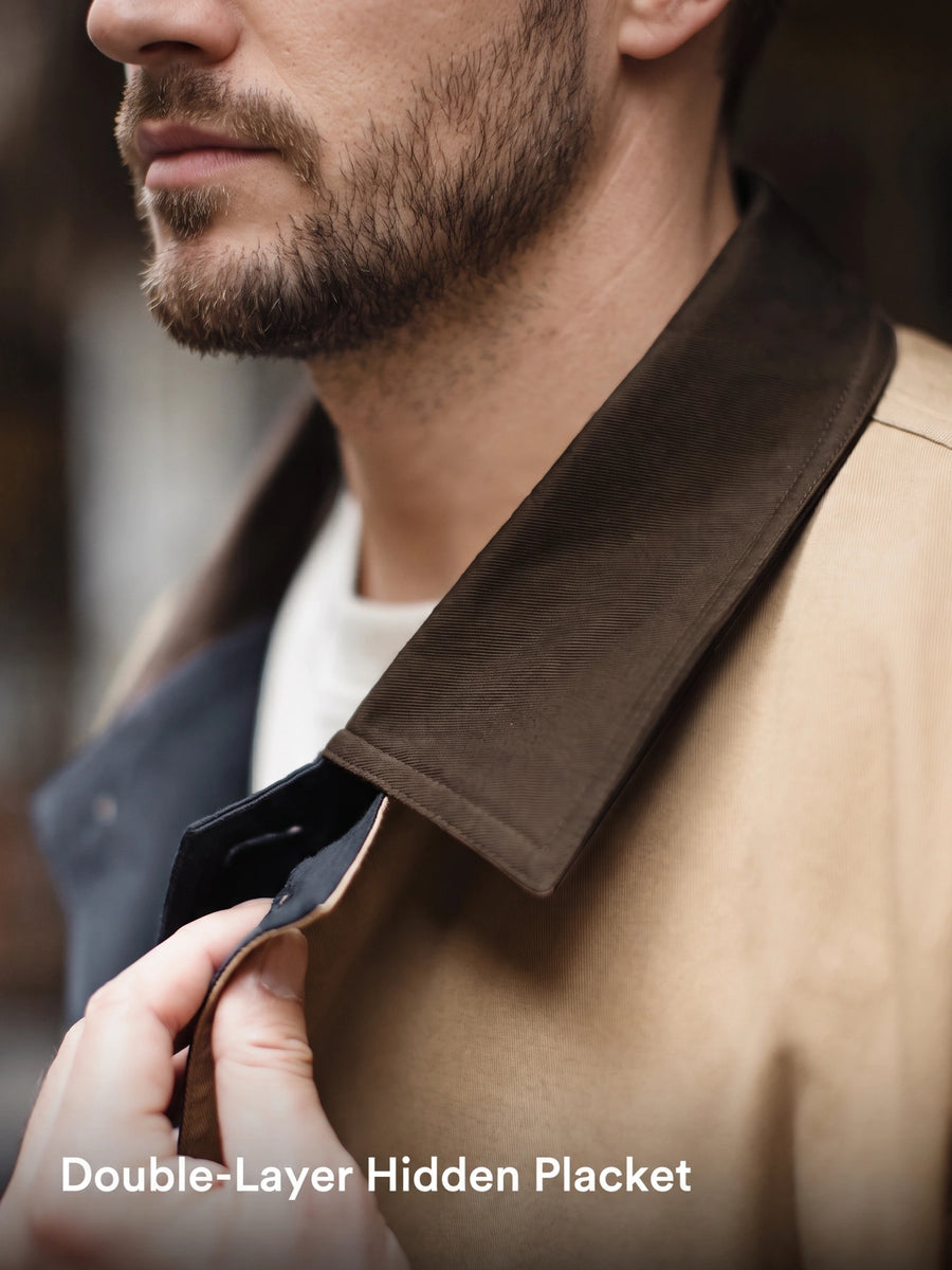 Manteau trench-coat Balmacaan MADEN 