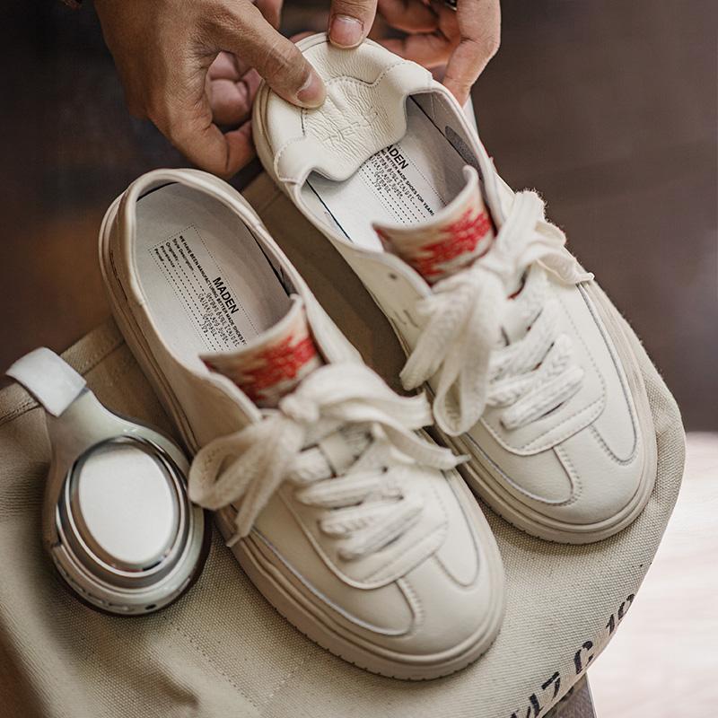 MADEN Navajo Embroidery White Sneakers