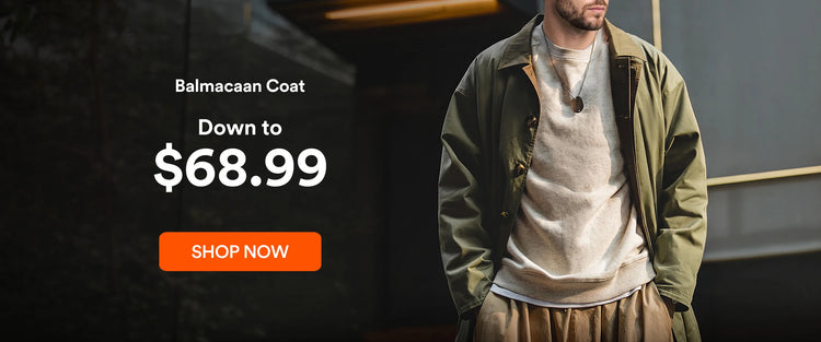 Balmacaan Coat Down to $68.99