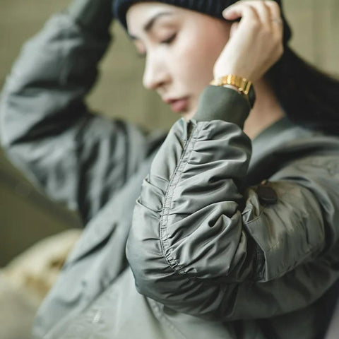 Chaqueta MA1 para mujer MADEN – Abrigo acolchado grueso