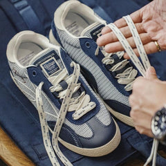 Zapatillas retro de malla con costuras MADEN