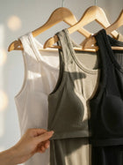 MADEN Women’s Built In Bra Tank Top thumbnail