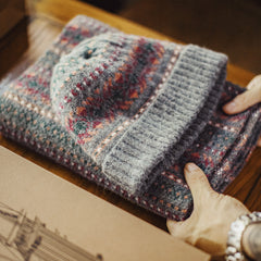 MADEN Fair Isle Strickschal- und Mützenset