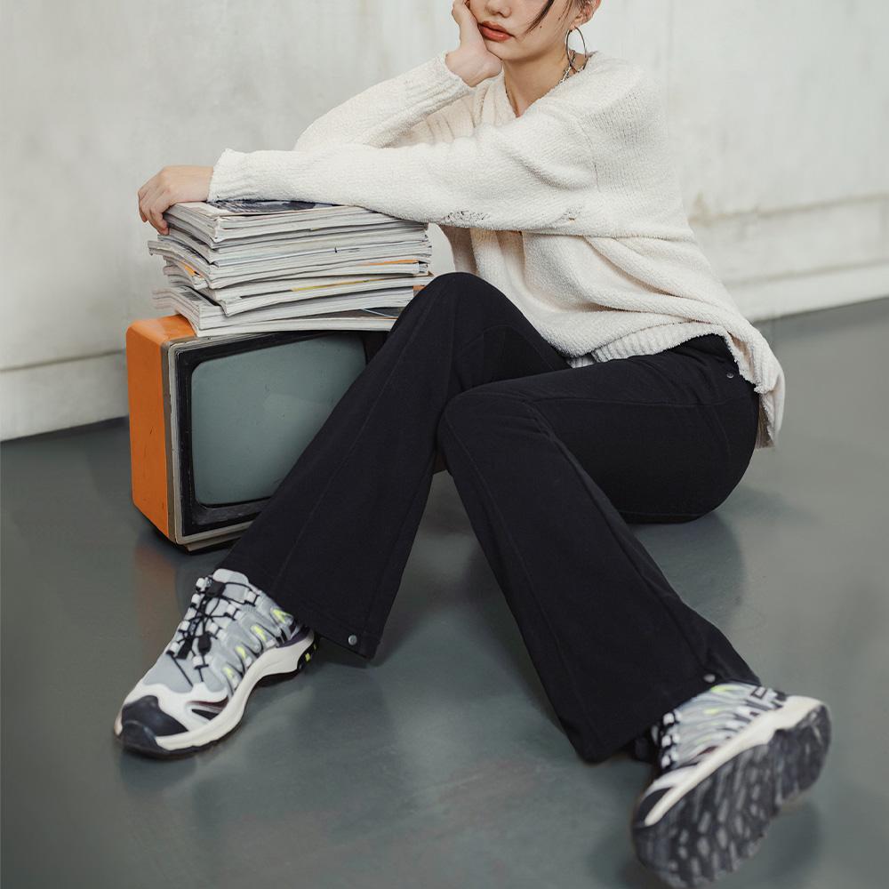 MADEN Damen Schlaghose, lässige Slim-Fit-Hose für Kurven, Stretch-Yogahose, bequeme, locker fallende Hose für optimalen Tragekomfort im Alltag 