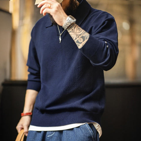 MADEN Men’s Polo Sweatshirt