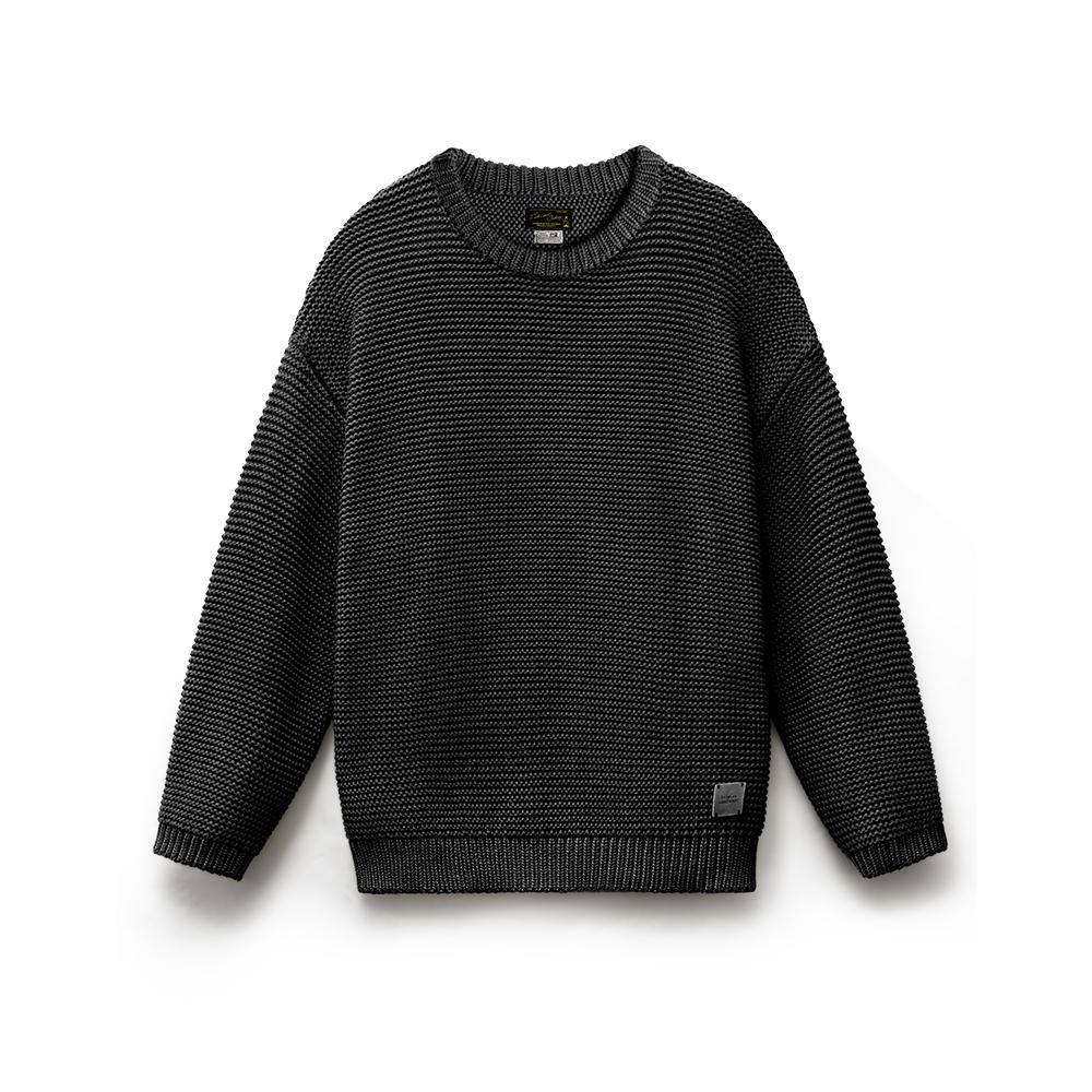 MADEN Men’s Heavyweight Chunky Knit Sweater – Loose Fit Round-Neck Pullover