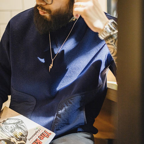 Sweat-shirt en laine mélangée épaisse pour homme MADEN 