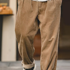 MADEN Herren Retro Cordhose mit geradem Bein, Freizeit