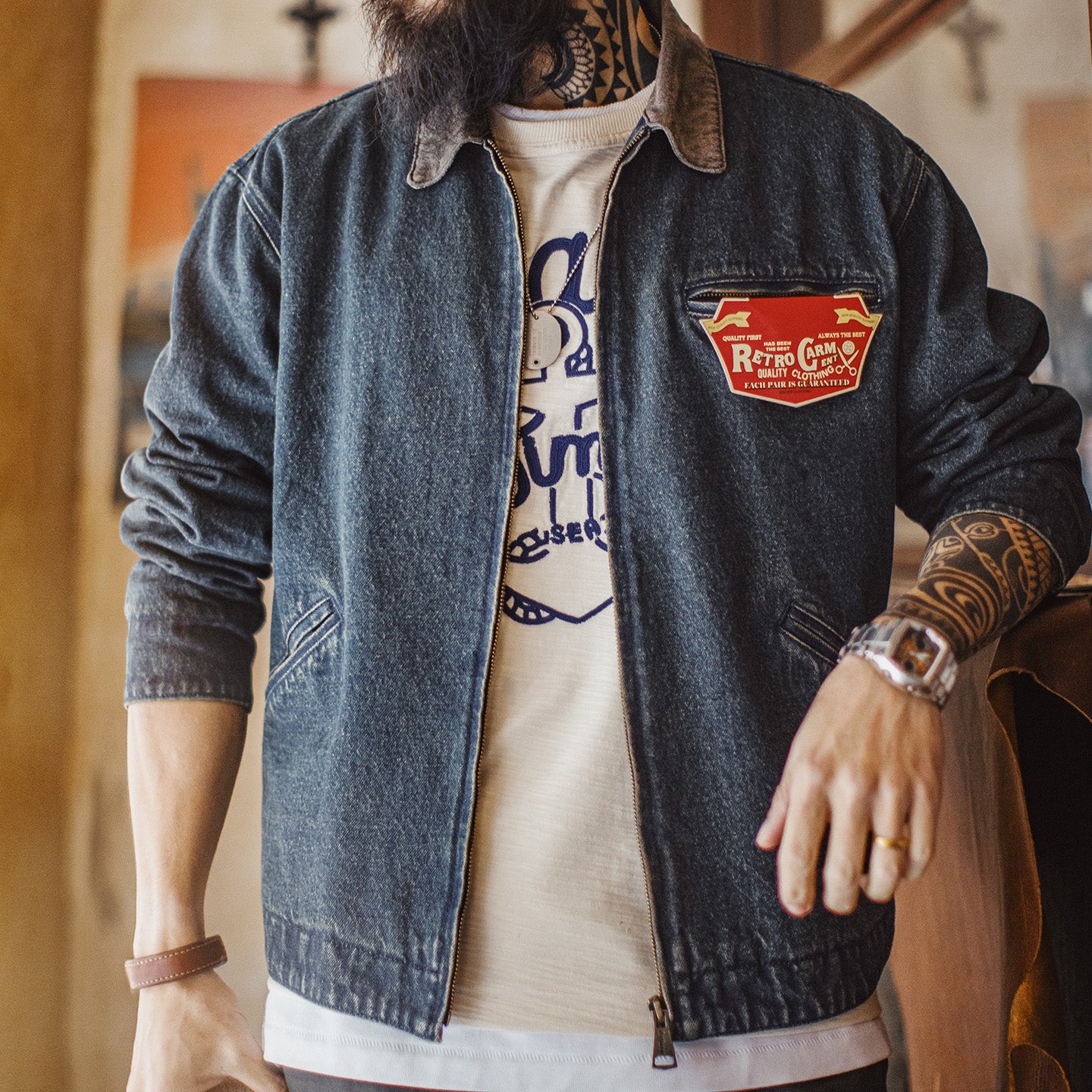 Chaqueta vaquera lavada MADEN Detroit